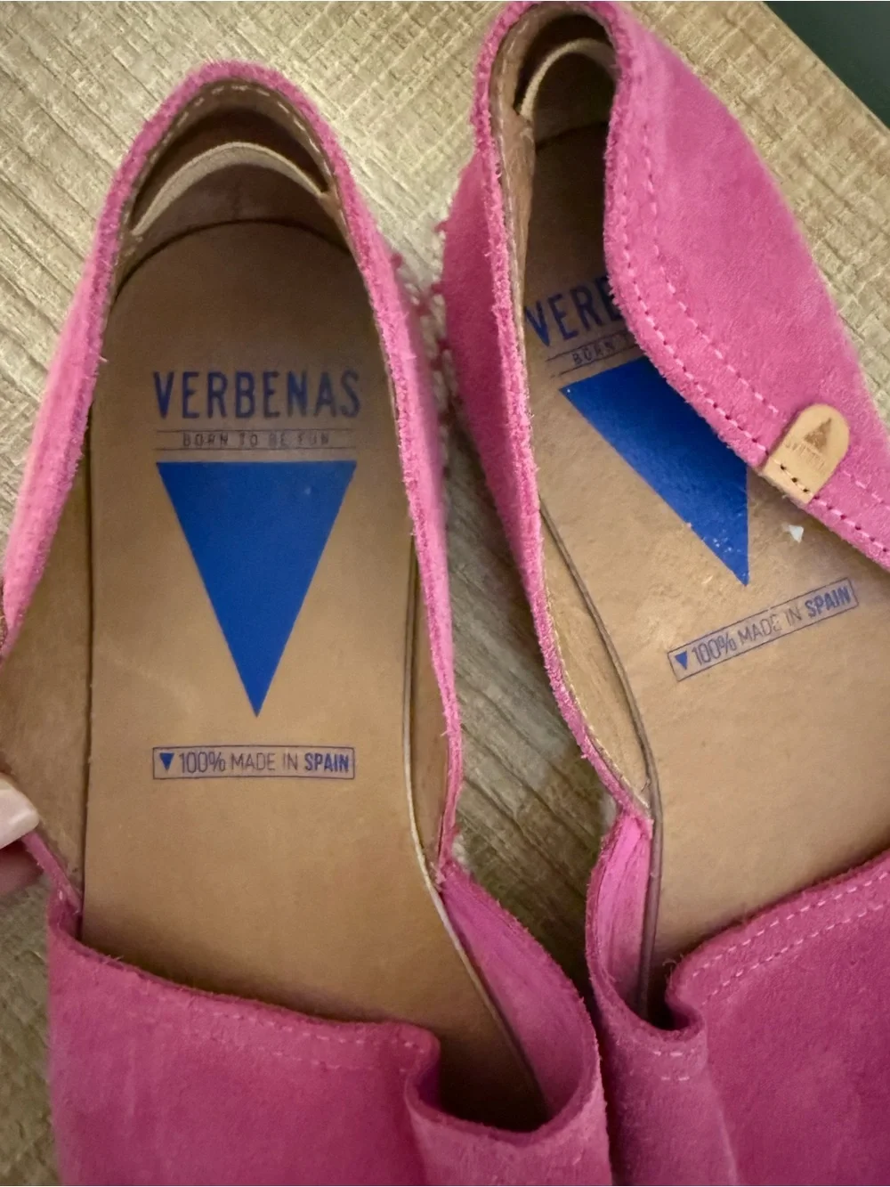 Verbenas Carmen Pink Suede Espadrilles in Size 38 / 7.5